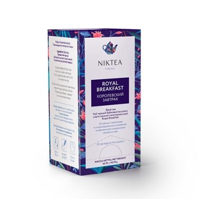 Чай черный Niktea Royal Breakfast, пакетики 25x1.75 гр. Чай черный Niktea Royal Breakfast, пакетики 25x1.75 гр.
