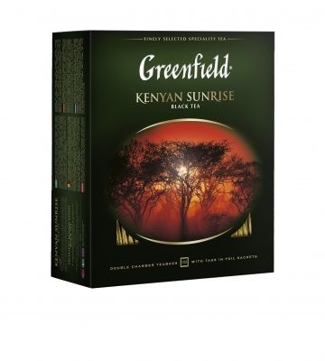 Чай черный Greenfield Kenyan Sunrise, в пакетиках 100 х 2гр.