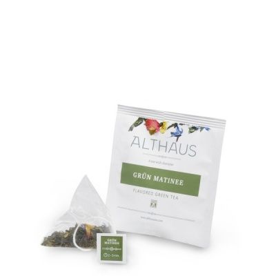 Чай зеленый Althaus Grun Matinee в пирамидках 15x2,75гр. Чай зеленый Althaus Grun Matinee в пирамидках 15x2,75гр.