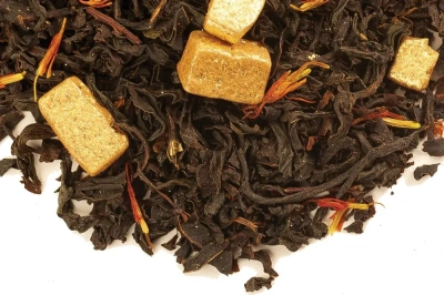 Чай черный Althaus Golden Earl Grey Caramel ароматизированный листовой, 200гр.